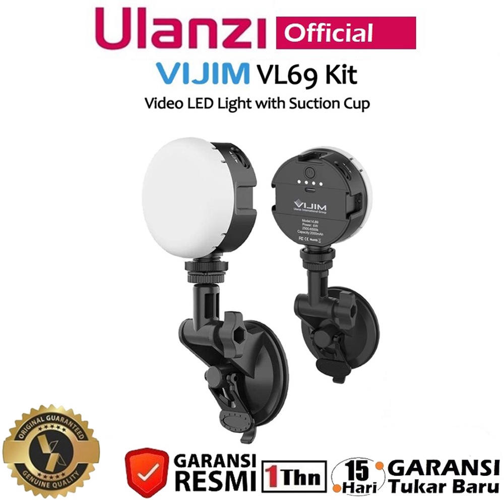 Lampe d'appel vidéo LED VIJIM VL69 - avec ventouse pour ordinateur portable  /
