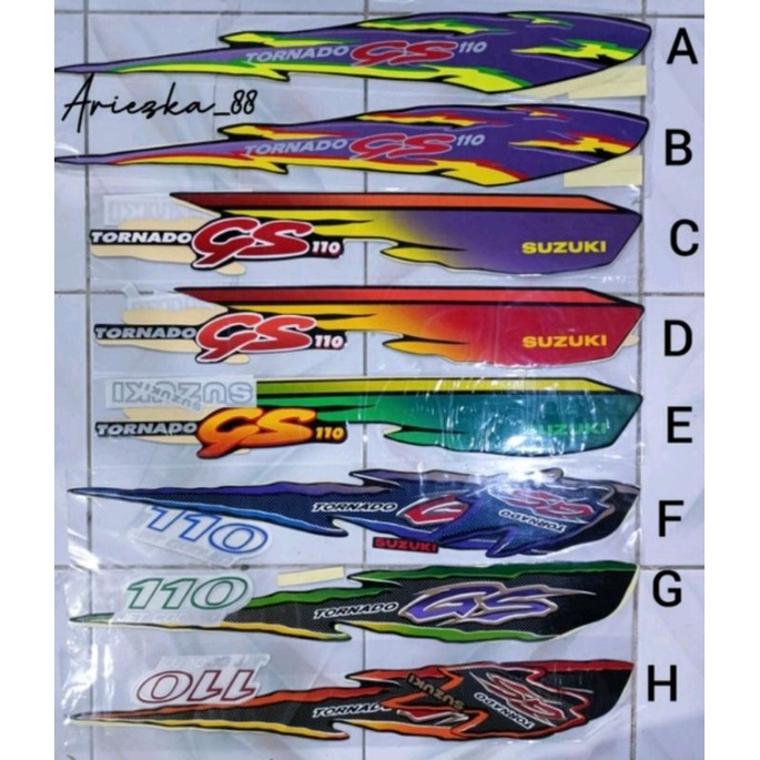 Jual Striping Stiker Suzuki Tornado Gx Gs Standart Original