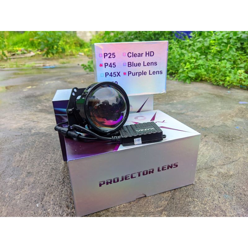 Jual Lampu Biled Vinyx P45 3inch purple lens lampu biled Vinyx 3inch