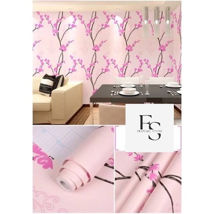 Jual Ziandra Wallpaper Sticker Motif Bunga Sakura Ukuran Cm X M Shopee Indonesia