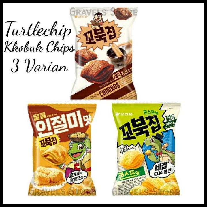 Jual [80Gr] Orion Turtlechip - Corn Snack / Choco Churros / Injeolmi ...