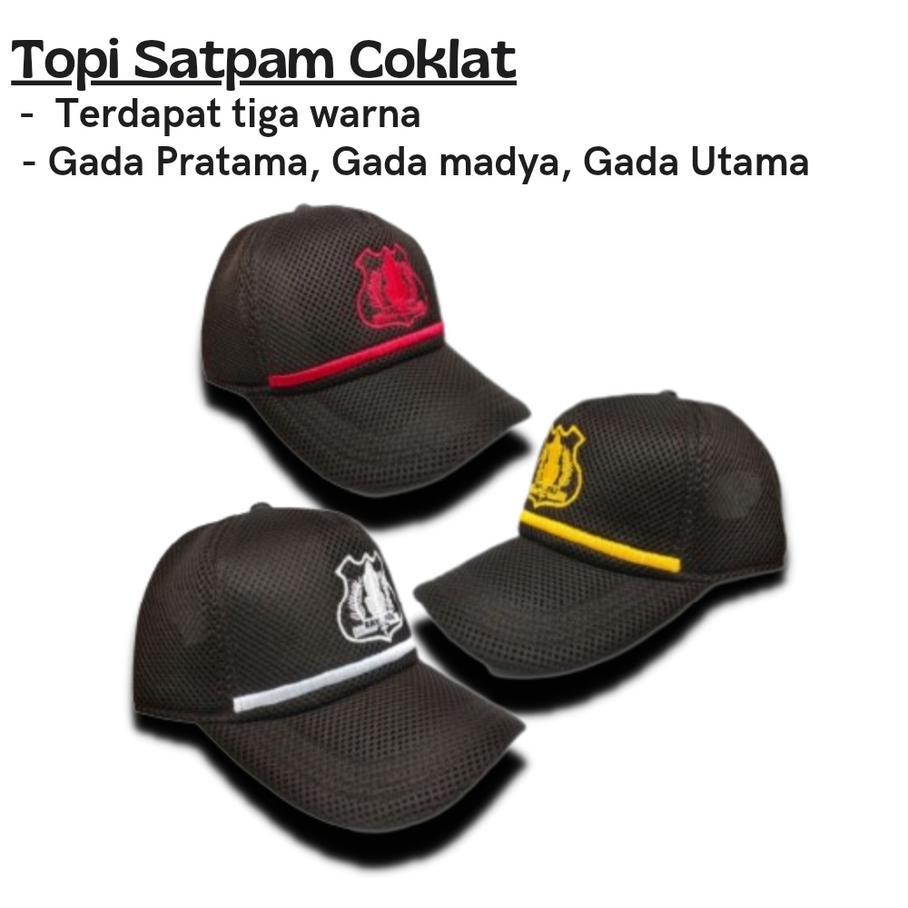 Jual TOPI PET SECURITY SATPAM PDL PDH KEAMANAN JARING MESS MURAH ...