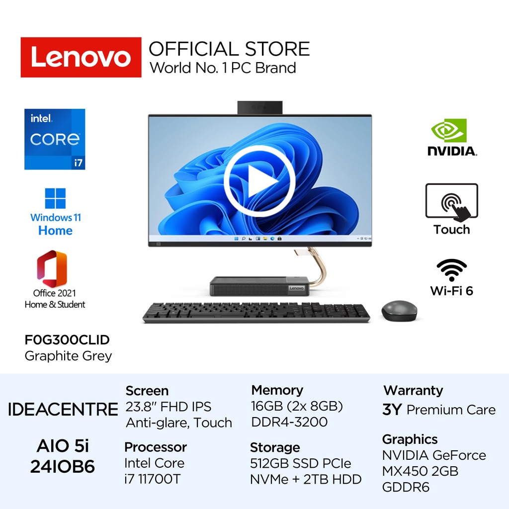 Ideacentre Aio 5I 24 ” Desktop – MZGUZ