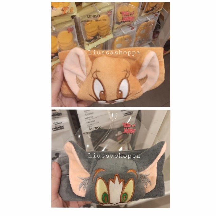 Jual Laku Headband Miniso Tom&Jerry I Love Cheese Collection Headband