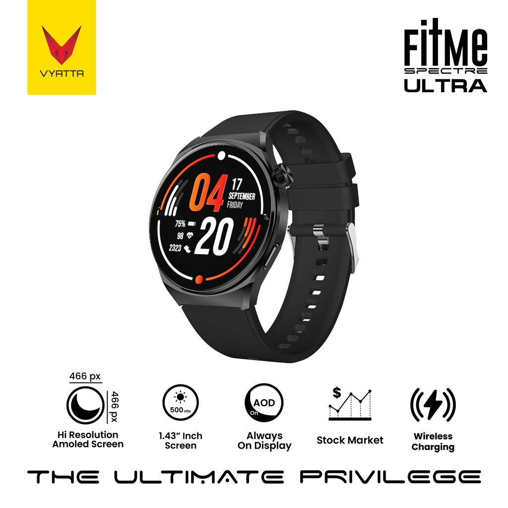 Jual Vyatta Fitme Spectre Ultra Smartwatch Amoled 1,43