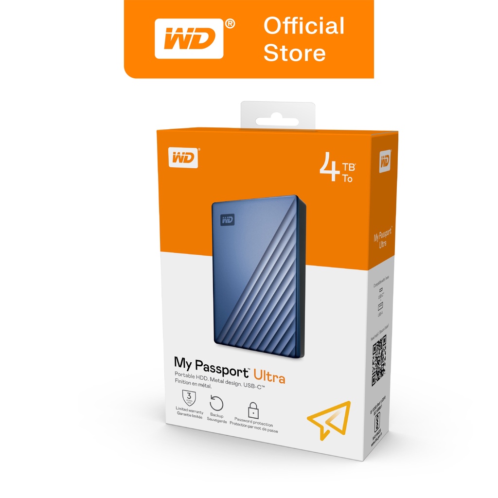 Jual Wd My Passport Ultra 4tb Hdd Hardisk Harddisk External Usb C 32 Shopee Indonesia 6337