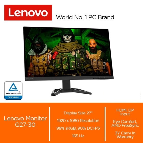 Jual Monitor Gaming Lenovo G2730 27" VA 165Hz 1Ms 99sRGB HDMI Shopee