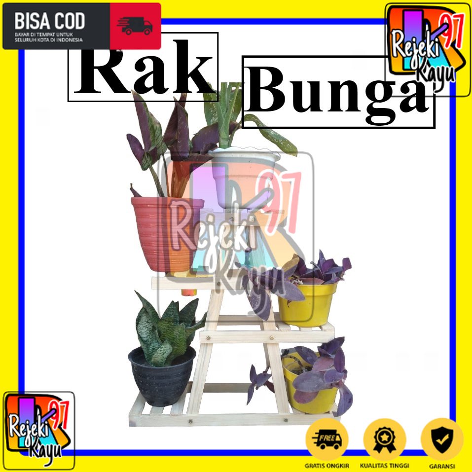 Jual RAK AMBALAN RAK KAYU RAK ZIG-ZAG RAK BUNGA GANTUNGAN BUNGA ...