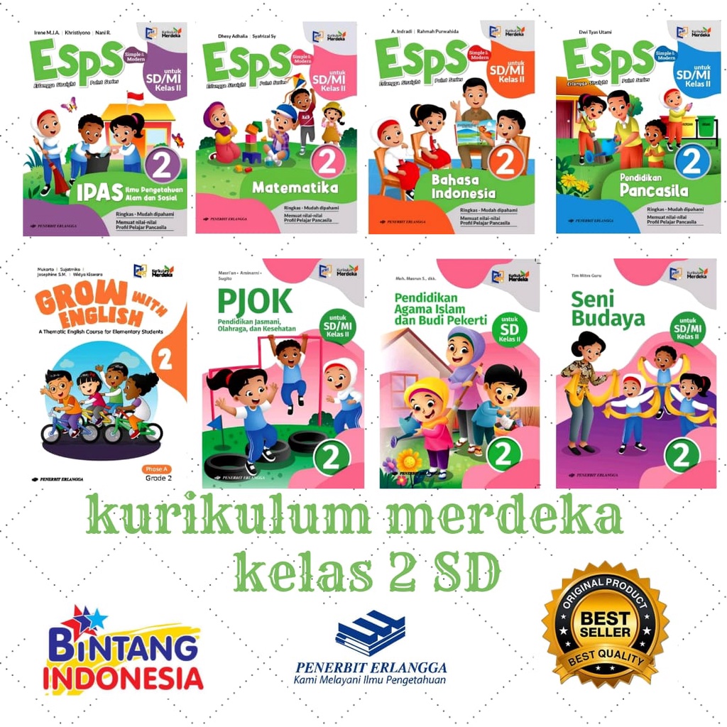 Jual Buku Pelajaran Kelas Sd Mi Kurikulum Merdeka Erlangga Shopee