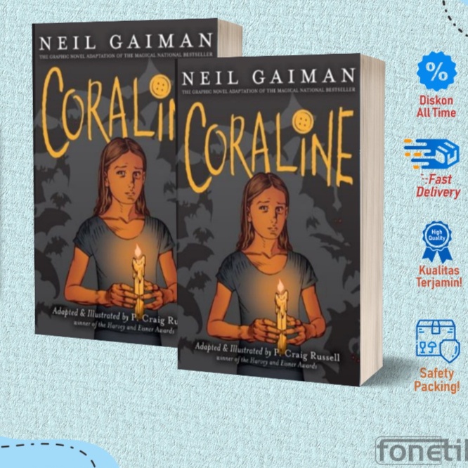 Jual New Coraline Graphic Novel By Neil Gaiman English Version Shopee Indonesia