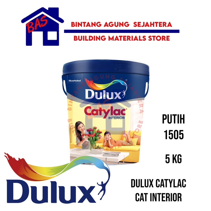 Jual Cat Tembok Interior Dulux Catylac Putih 1501 5kg Shopee Indonesia 2381