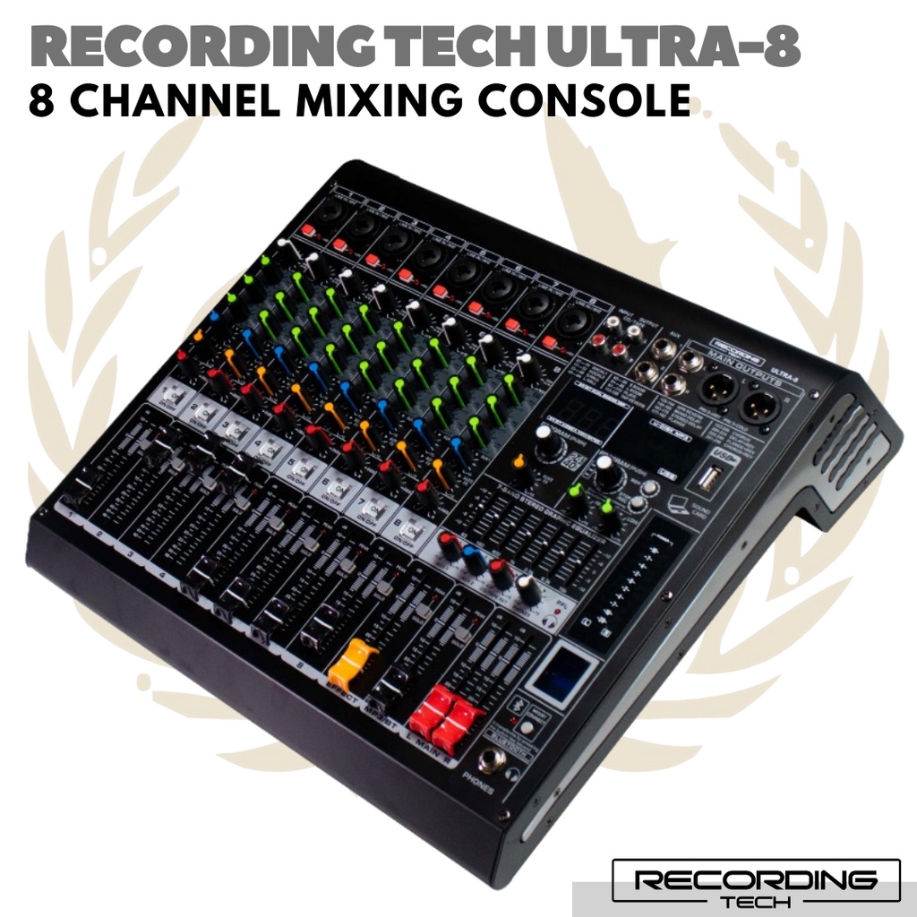 Jual RECORDING TECH ULTRA 8 MIXING CONSOLE Audio MIxer 8 Channel