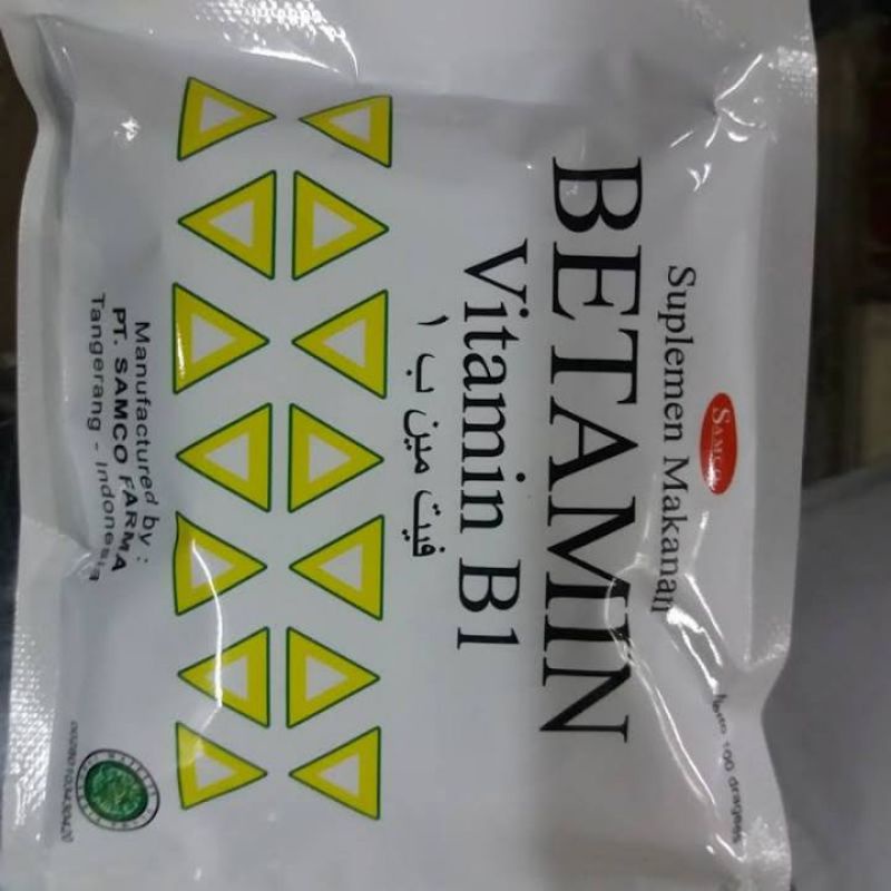 Jual Betamin (Samco) Vitamin B1 isi 100 Tablet | Kemasan Sashet dan ...