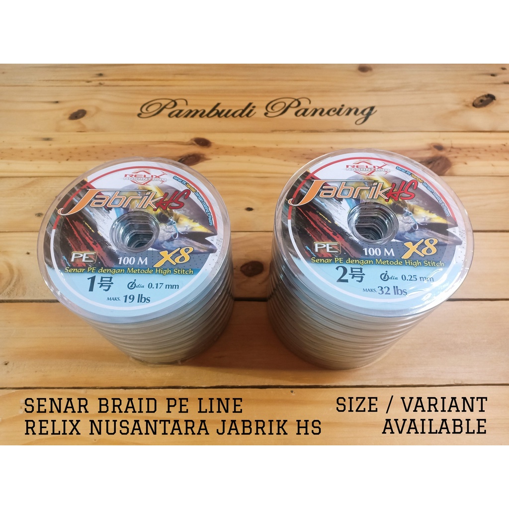 Jual RXN | Senar PE RELIX NUSANTARA JABRIK HS X8 Braid PE Line 100 ...