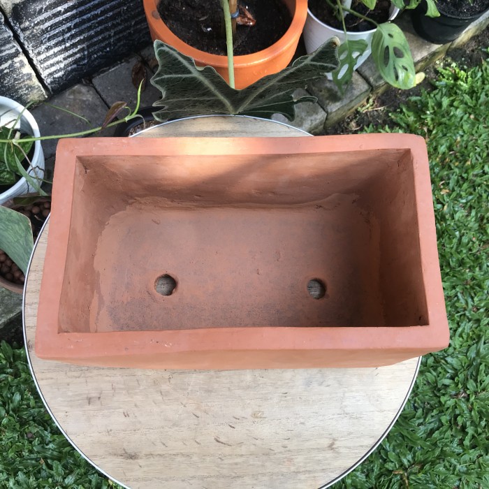 Jual Poo Pot Terracotta Gerabah Terakota Persegi Panjang | Shopee Indonesia