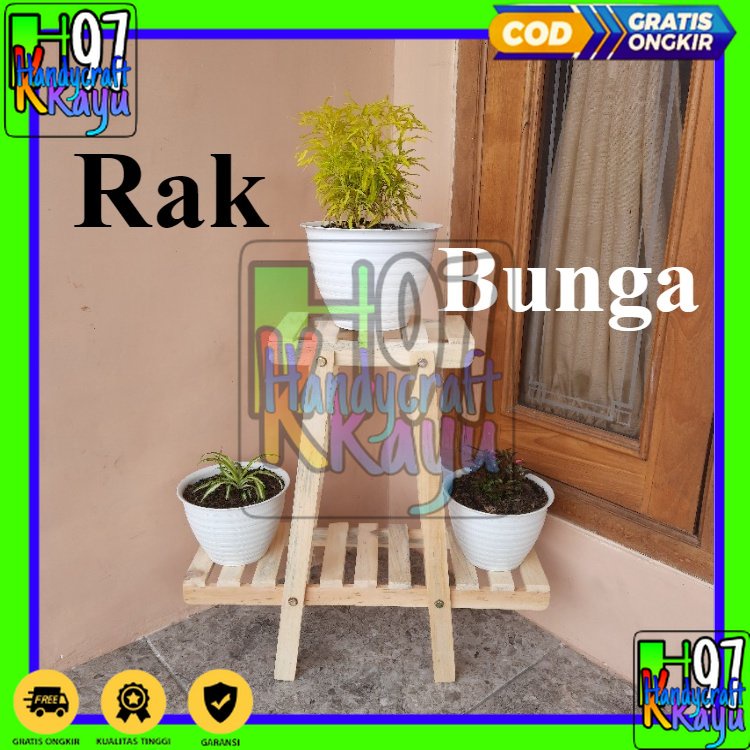 Jual RAK BUNGA SUSUN lipat tinggi 50cm berat pengiriman cuma 1 kg ...