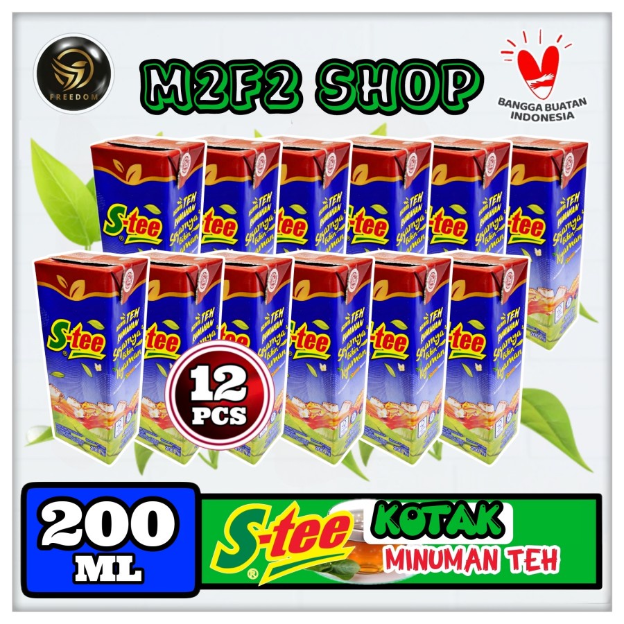 Jual S Tee Stee Minuman Teh Kotak 200 Ml Kemasan 12 Pcs Shopee Indonesia 3253