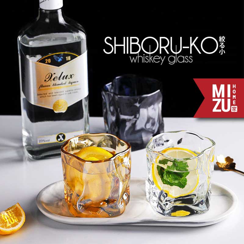 Jual Mizu Shiboru Ko Whiskey Glass Single Rocks Glass Gelas Kaca Whisky On The Rocks Gelas Air 8389