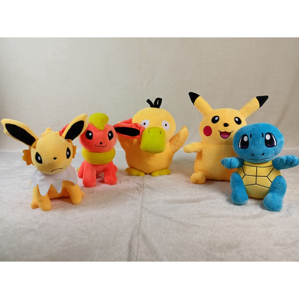 Jual Boneka Pikachu Friend Jolteon Flarean PSYDuck Squirtel CBT ...