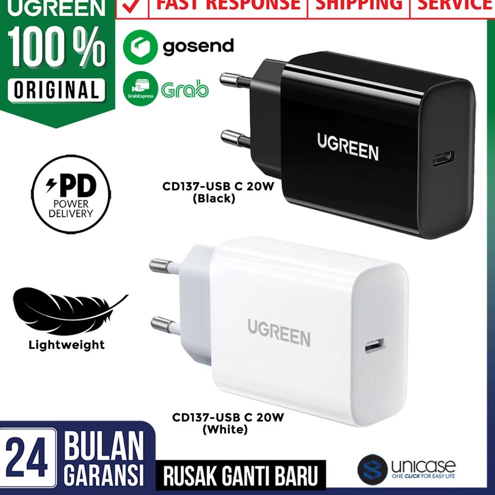 Jual D Wall Charger Kepala Adaptor Iphone W W Ugreen Usb Type C