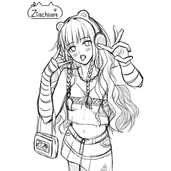 Jual OPEN COMMISSION ART ilustrasi digital sketch, sketsa / lineart ...