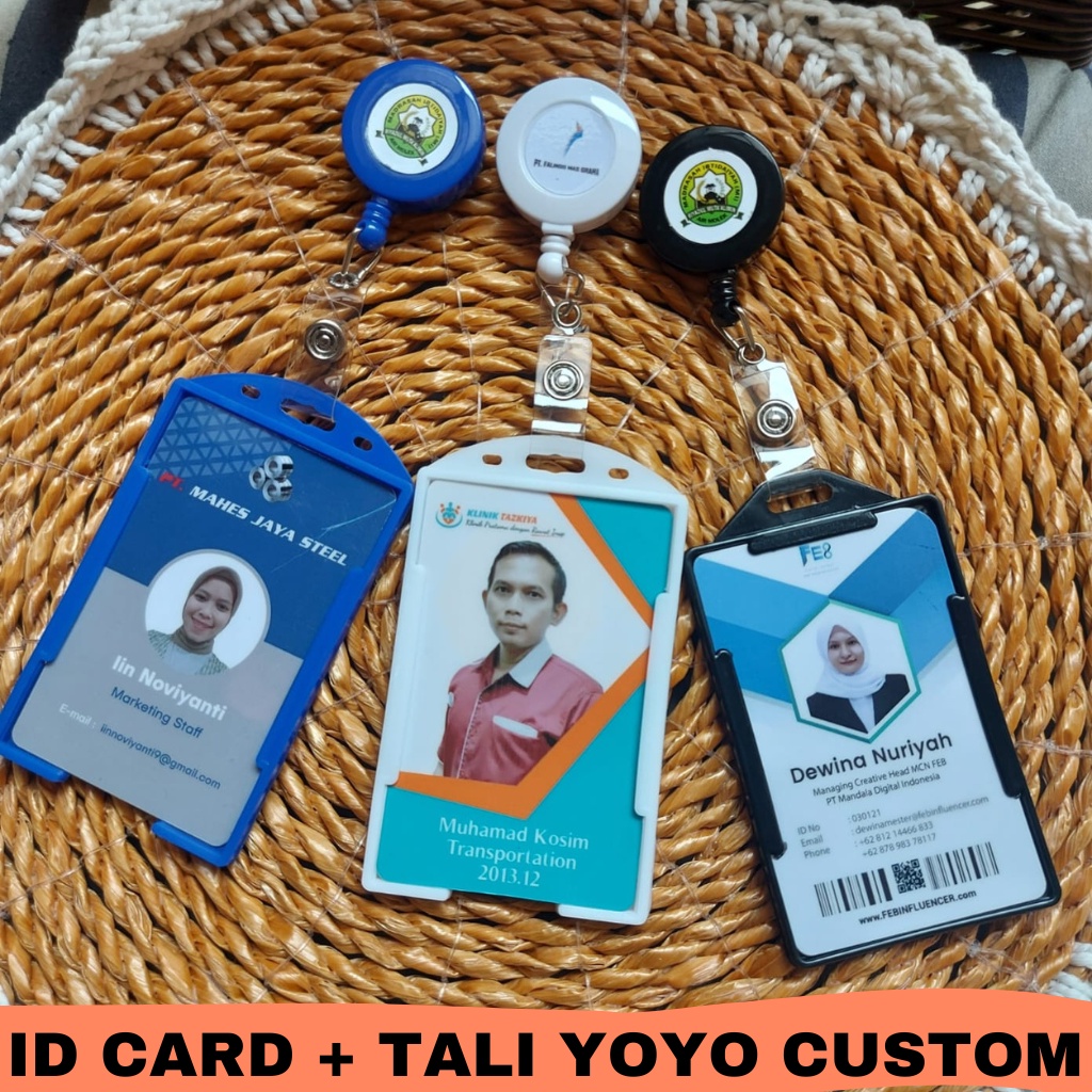 Jual Id Card Yoyo Logo Pvc Id Card Yoyo Paket Fullset Custom Shopee Indonesia