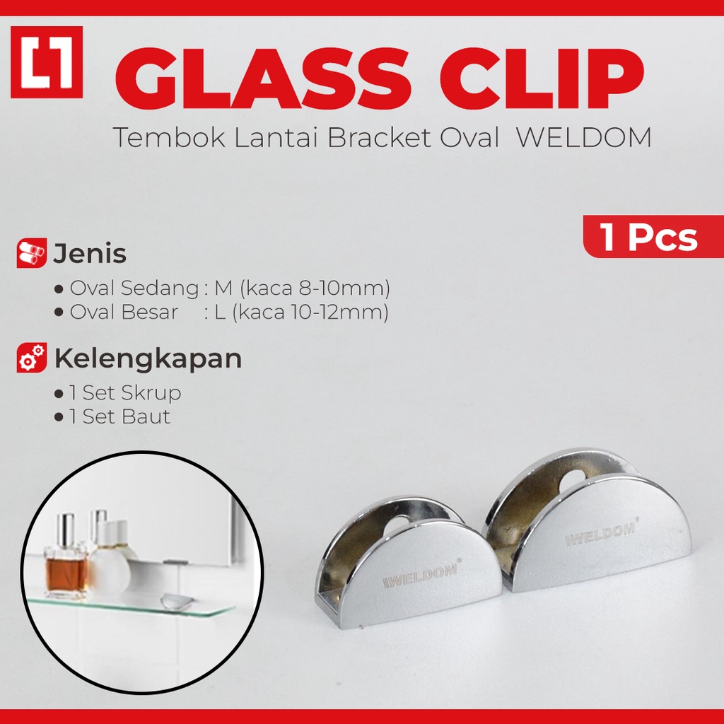 Jual Glass Clip Penjepit Kaca Siku Meja Cermin Ambalan U Stainless Weldom Shopee Indonesia