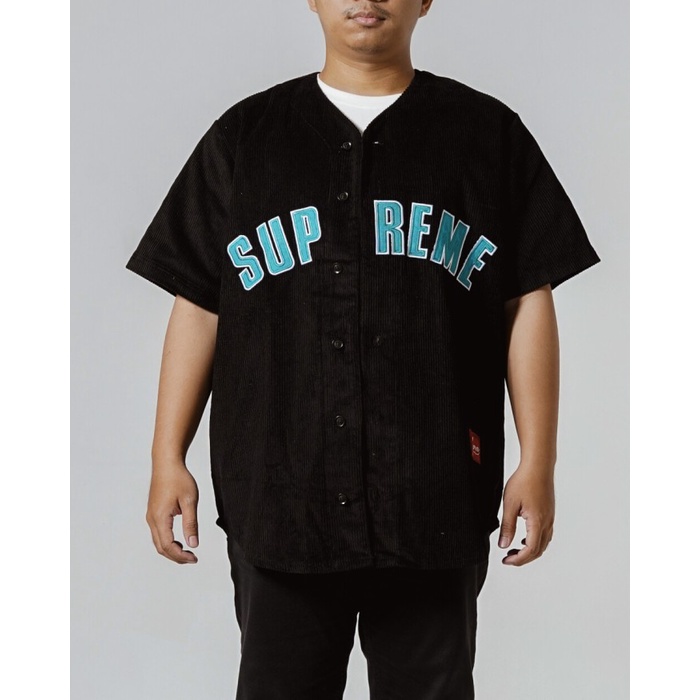 Supreme Corduroy Baseball Jersey Black