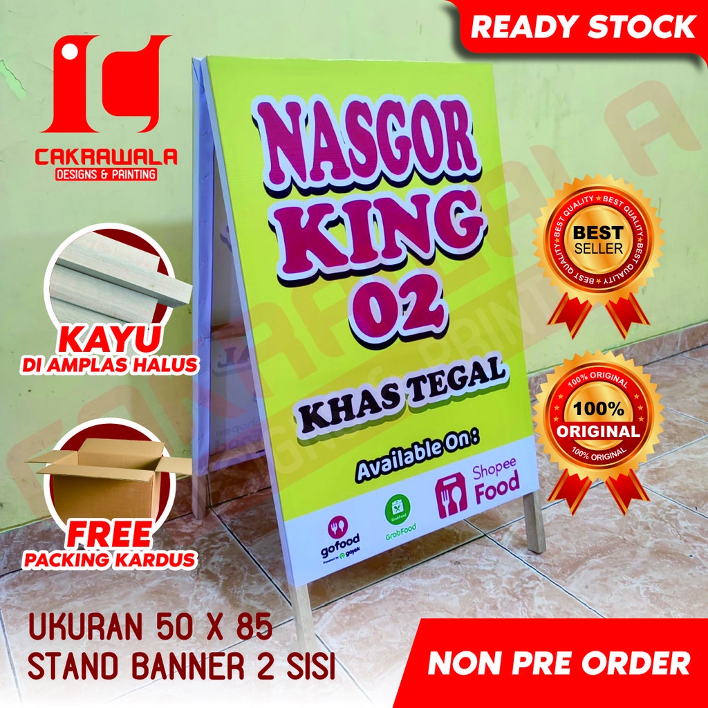 Jual STAND BANNER KAYU UKURAN 50 X 85 - STANDING BANNER KAYU PROMO ...