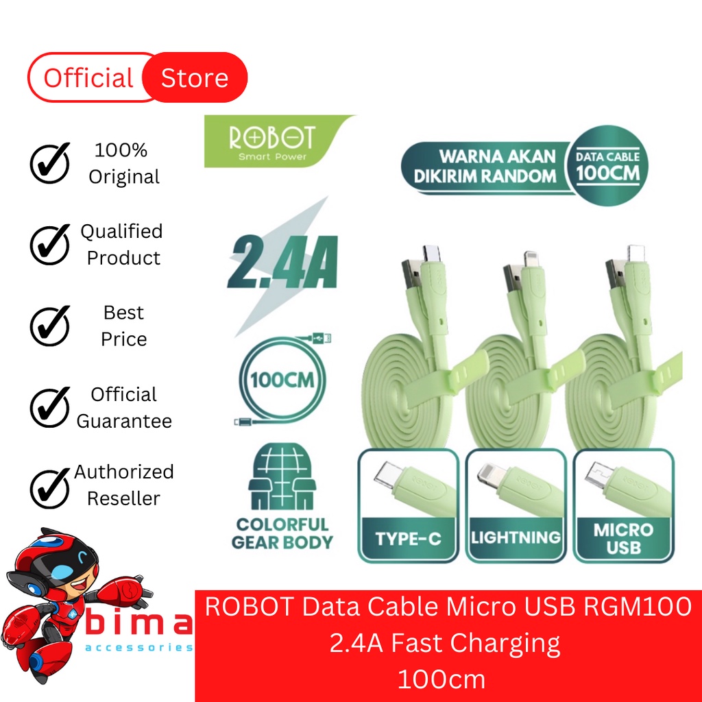 Jual Robot Kabel Data Lightning Ip Rgl Meter Data Cable Original