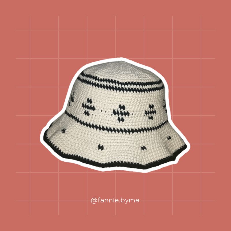 Jual (PO) Bucket Hat in Beige | Crochet Hat | Fannie by Me | topi rajut ...