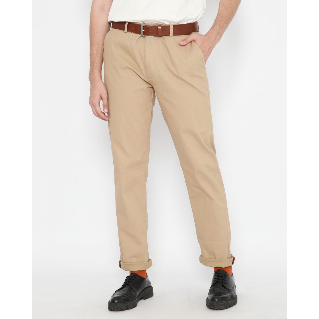 Jual Erigo Chino Pants Caprio Brown Unisex Shopee Indonesia
