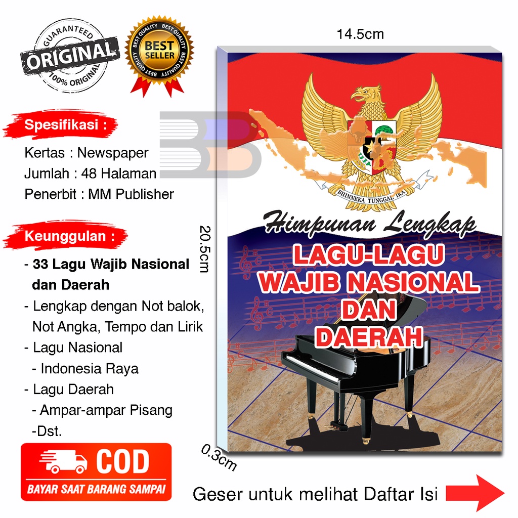 Jual Buku Musik Dan Lagu Himpunan Lengkap Lagu Wajib Nasional Dan ...