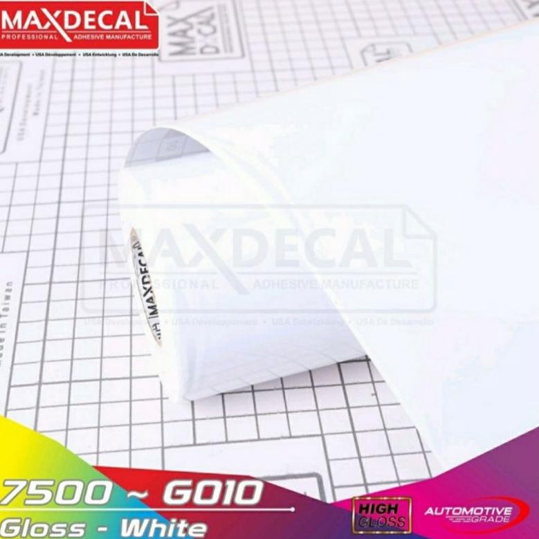 Jual Terbaru Sticker Stiker Skotlet Maxdecal Max Decal 7500 G010 Putih