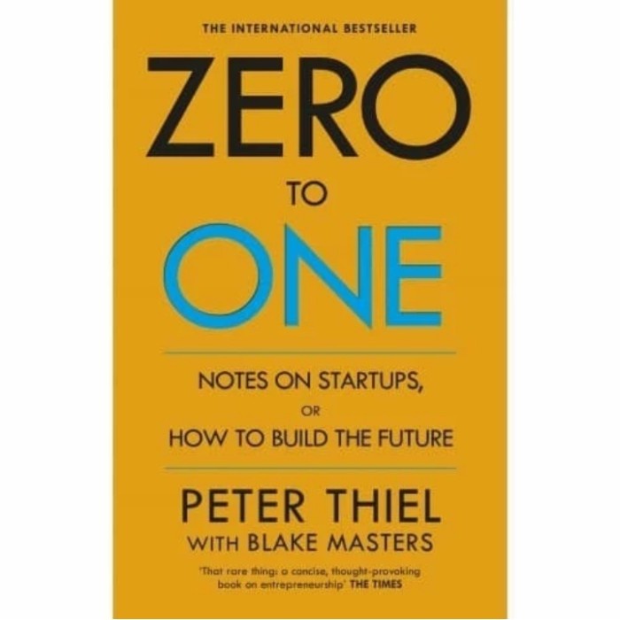 Jual buku zero to one by peter thiel | Shopee Indonesia