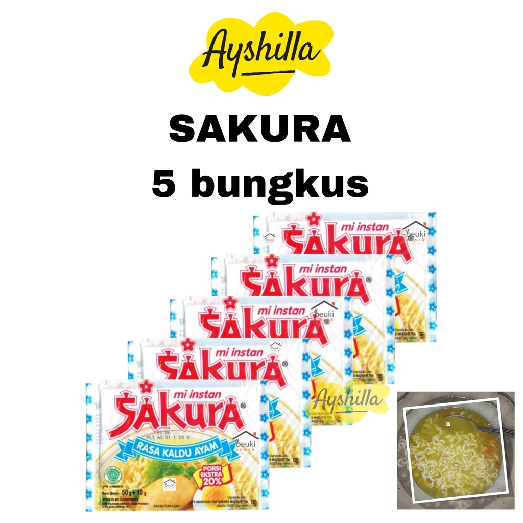 Jual Mie Sakura Kuah Rasa Kaldu Ayam 5pcs Shopee Indonesia