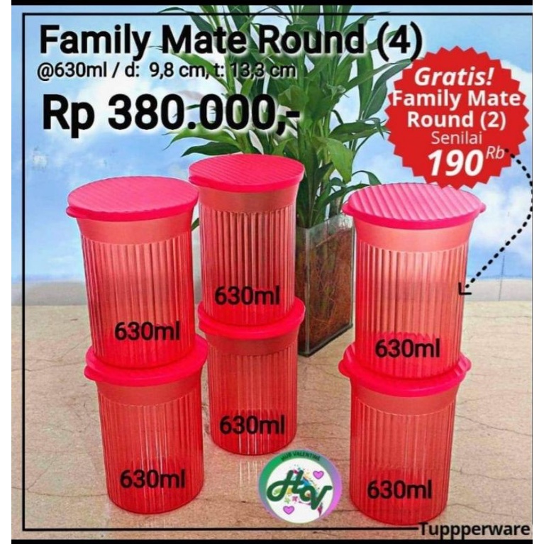 Jual Tupperware family mate round 6pcs | Shopee Indonesia