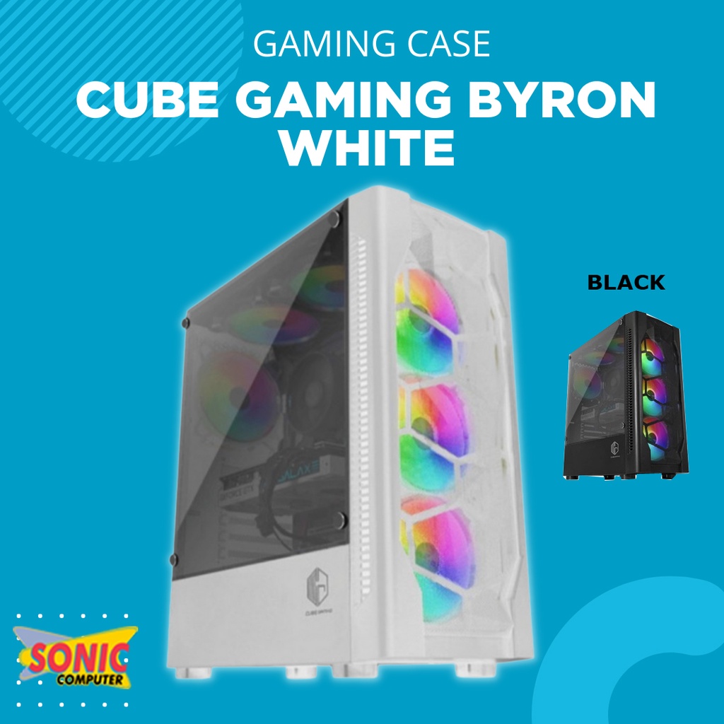 Jual CUBE GAMING BYRON ATX LIFE SIDE TEMPEREG GLASS PSU COVER DUS ...