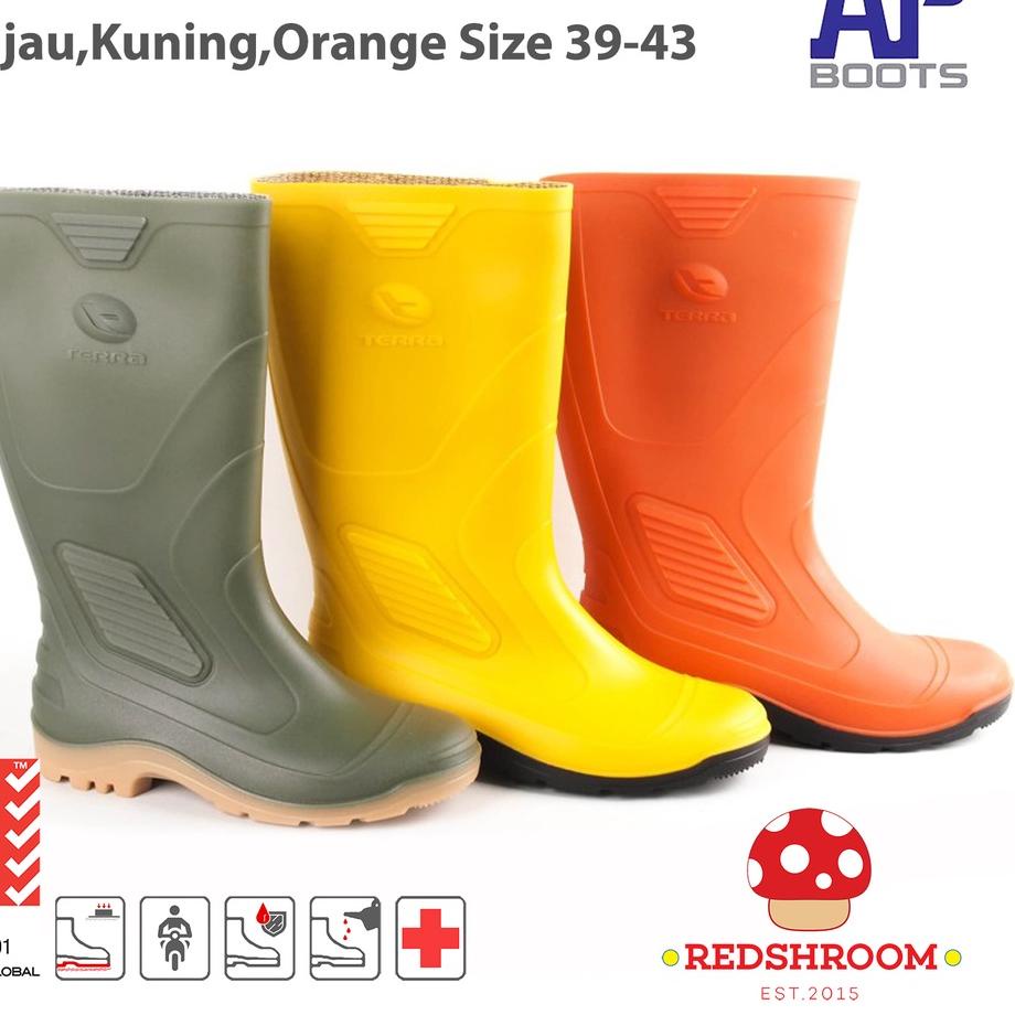 Jual Sepatu Boot Tinggi Ap Boots Ap Terra Eco Hijau Kuning Orange Shopee Indonesia