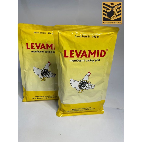 Jual Pembasmi Cacing Pita pada Ayam Terampuh No. 1 Levamid 100 gram
