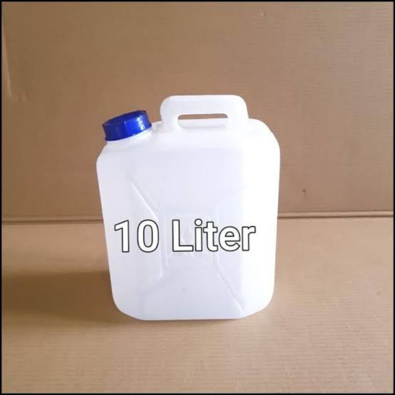 Jual Jerigen Minyak Bensin Dan Air UK 10 Liter Tutup Double Putar ...