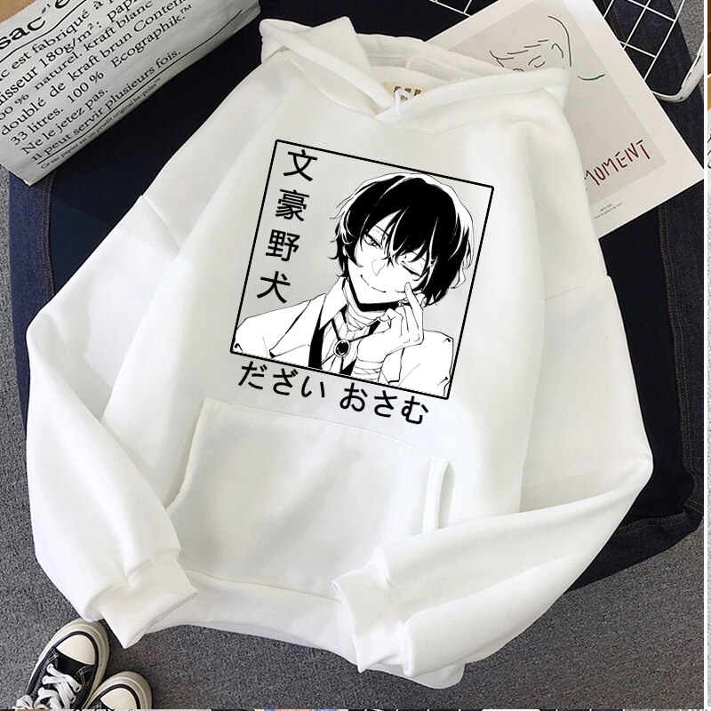 Hoodie Fashion anime Bungou Stray Dogs Karakter Dazai Osamu Hoody Kawaii  Korean Style