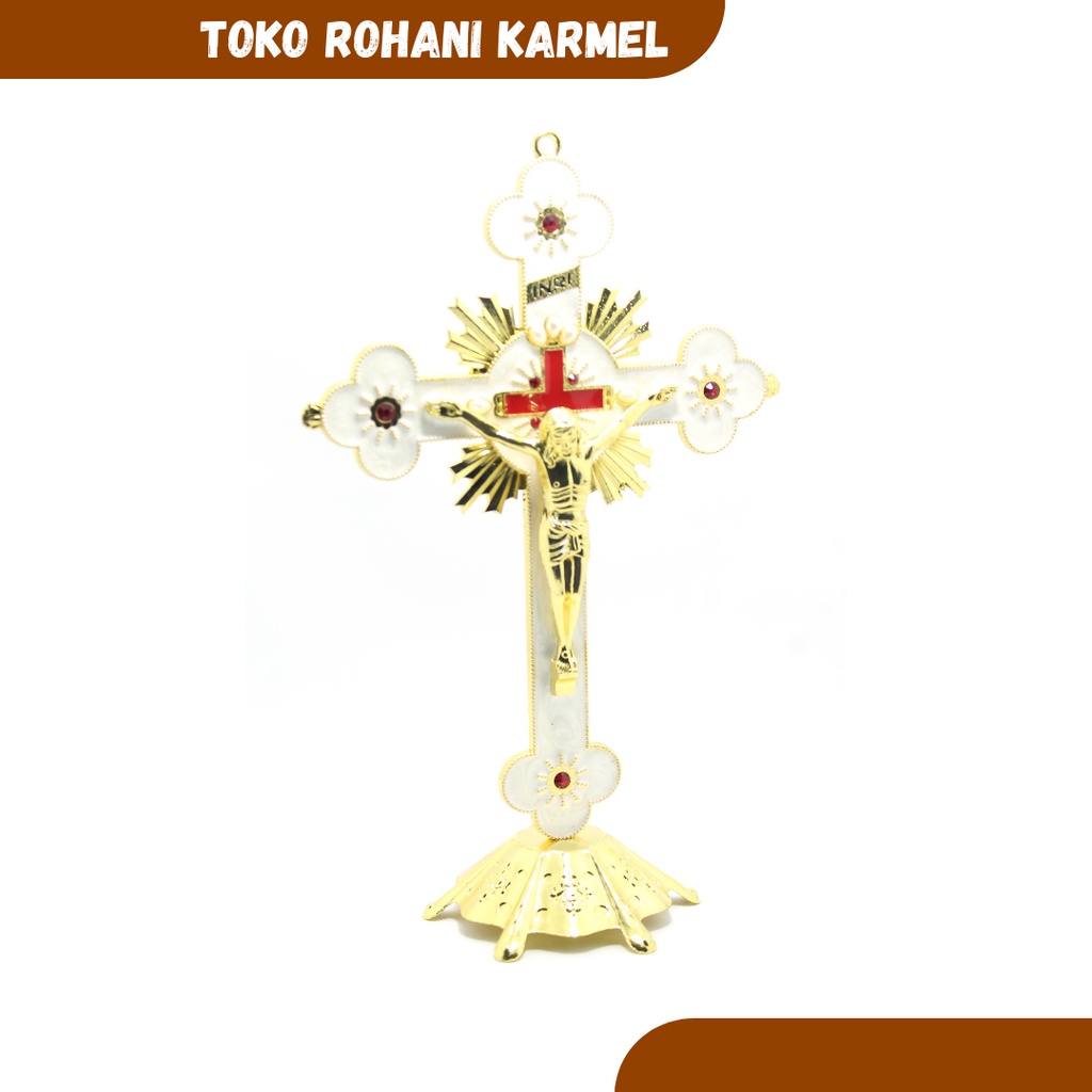 SALIB DUDUK CAHAYA 30 CM / SALIB DUDUK KATOLIK EKSKLUSIF 3