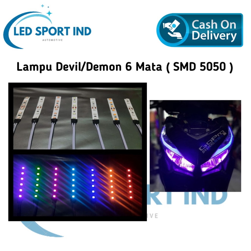 Jual Lampu led devil eyes 12v 6titik led smd lampu led demon eyes devil ...