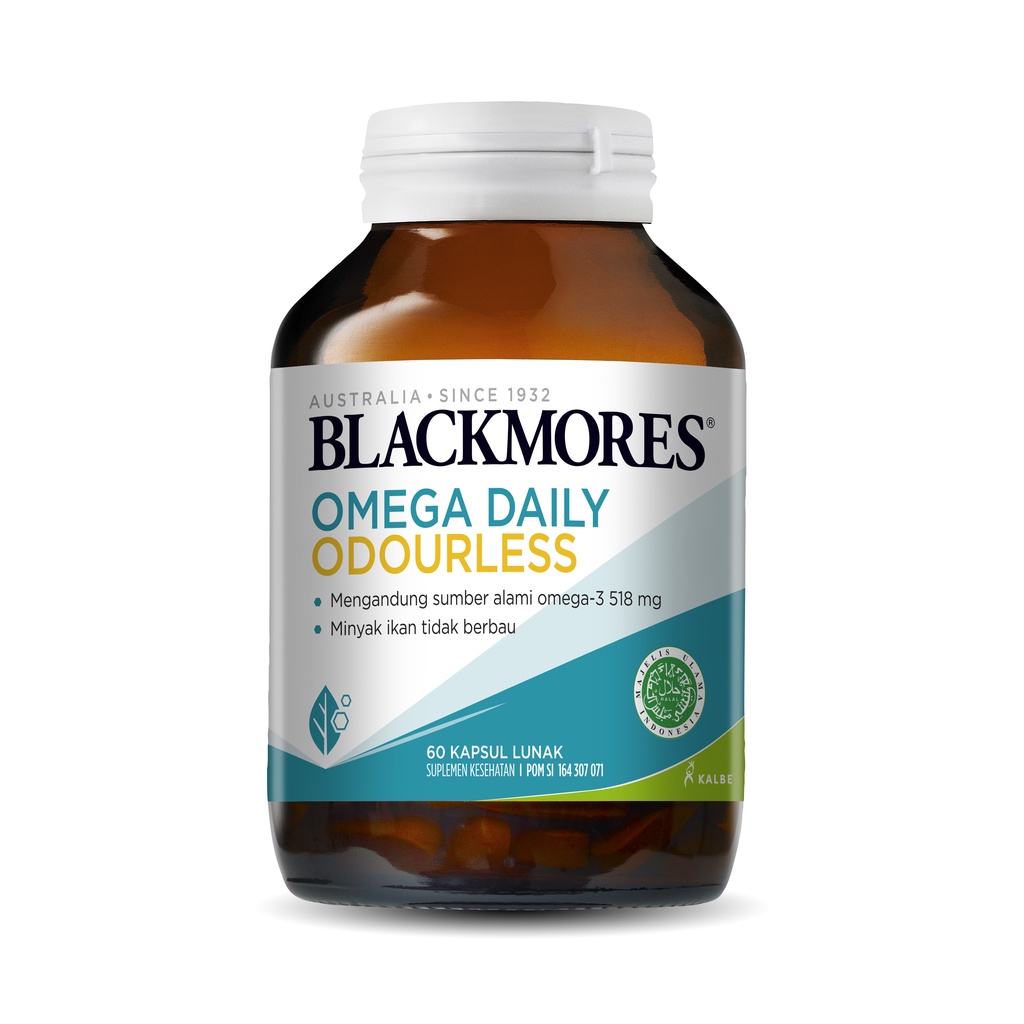 Jual Blackmores Omega Daily Odourless Isi 30/60 Kapsul Lunak | Vitamin ...