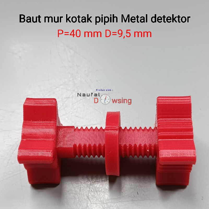 Jual Baut mur pipih kotak P= 40 mm D= 9,5 mm (Equinox, vanquish, go ...