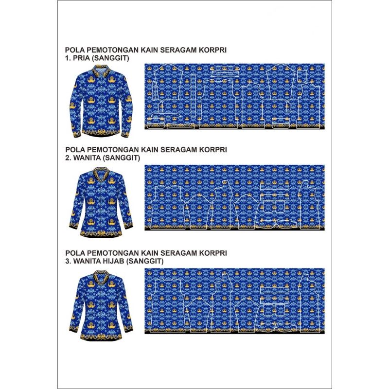 Jual ZJ77H Baju korpri terbaru 2022 / baju korpri pria / baju korpri