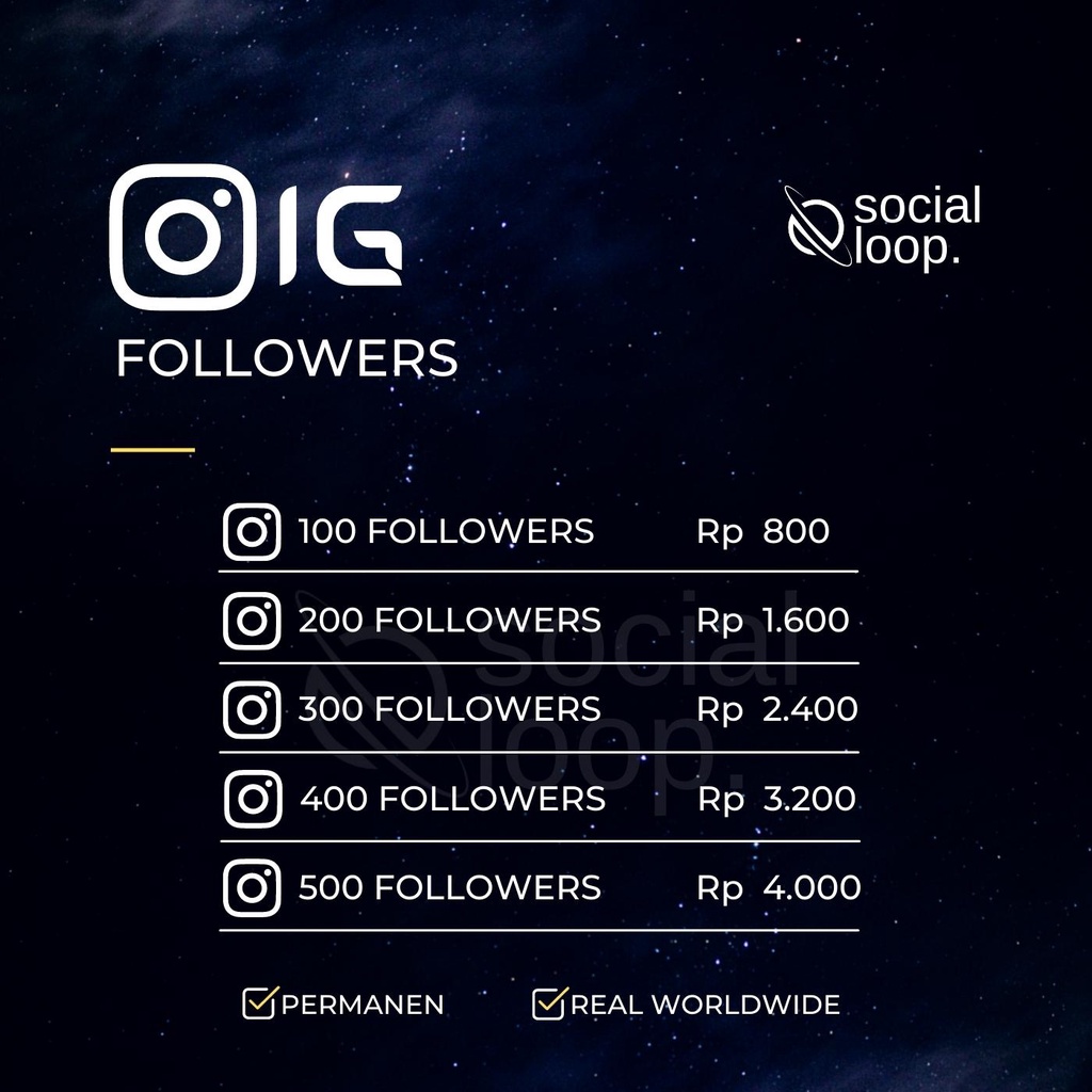 Jual FOLLOWES FOLLOWERS FOLLOWER INSTAGRAM PERMANENT GRATIS REFILL 30