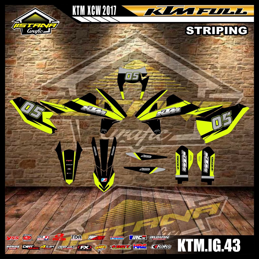 Jual Sticker Striping KTM FULL - Sticker Striping Variasi Motor KTM XCW ...