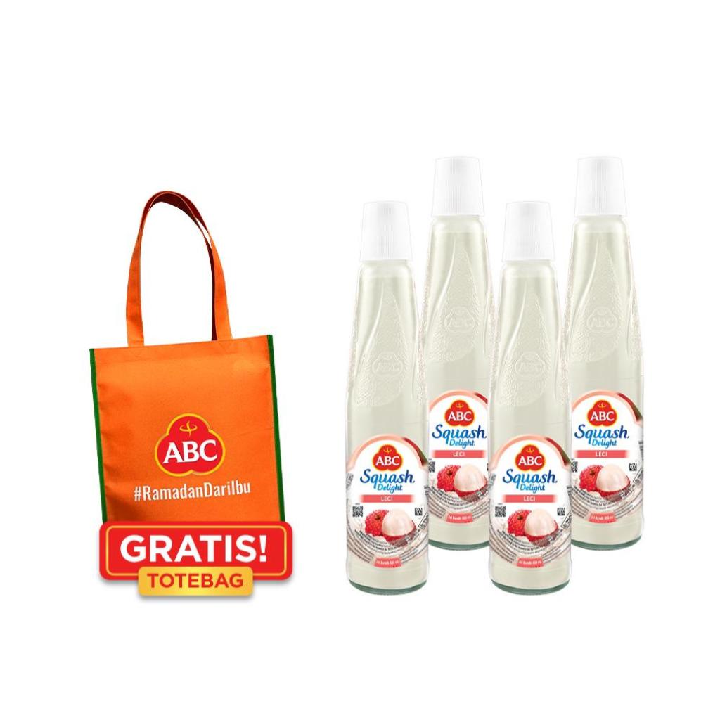 Jual ABC Sirup Squash Delight Leci 425 ml - Multi Pack 4 pcs free ...
